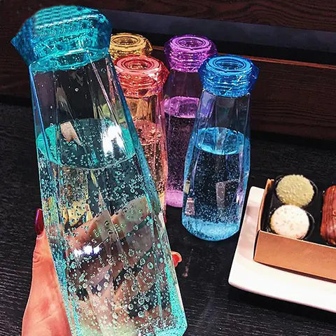 Crystal Diamond Couple Cups - Colorful Sports Water Bottle
