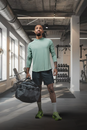 Men's Terra Recovery Element Hoodie Shirt by Hot Trend Vault in low light olive color, featuring a comfortable hoodie design and casual style.