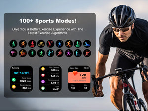 Karchilor 2024 Smart Watches For Men 2.01-inch curved screen Bluetooth call IP68 sports and fitness waterproof smartwatch