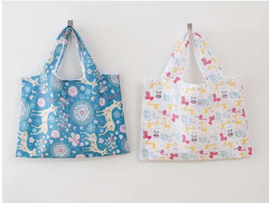 Reusable foldable shopping bag by Hot Trend Vault, large eco-friendly tote with sturdy handles and washable design for women.