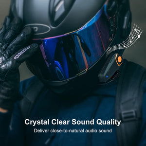Fodsports BT-S2 Pro Motorcycle Helmet Headset Intercom Waterproof Wireless Bluetooth Motorbike 1000M BT 5.0 Interphone FM