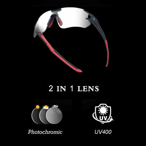 ROCKBROS Cycling Outdoor Bike Photochromatic Glasses Sport Bicycle Sunglasses Goggles Myopia Frame Protection Eyewear