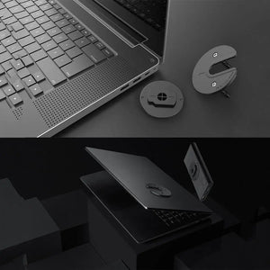 Hot Trend Vault iPad wall mount holder, 2-pack for home and office organization, showing sleek black design attached to a wall.