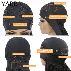 Yarra Brazilian kinky curly Remy headband wig for women, featuring natural textured afro hairstyle and comfortable headband design.