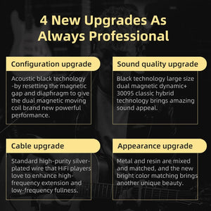 KZ ZSN Pro X Metal Wired Headset Hybrid Technology 1BA+1DD In Ear HiFi Monitor Earphone With Microphone Sport Game Headphones