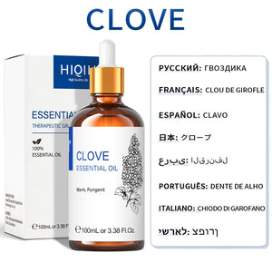 Hot Trend Vault HIQILI Essential Oil Blend 100ml for calming diffuser, featuring spa fans and relaxing aromatherapy elements.