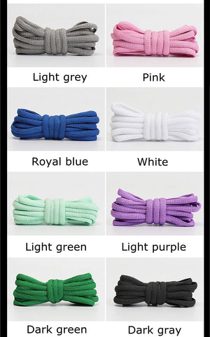 Durable polyester round sport shoelaces for men and women, ideal outdoor accessories from Hot Trend Vault.