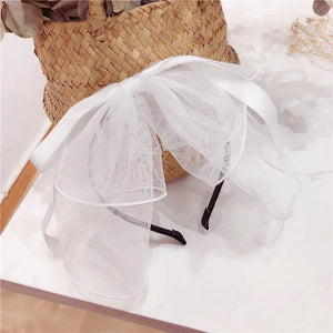 1PC Sweet Beauty Bow BarretteHair Band For Woman Girls Yarn Multi-layer Bezel Hair Accessories Fashion New Bow Hairpin Hair Hoop