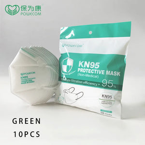 Hot Trend Vault POWECOM KN95 face masks 10 pack, premium non-disposable masks for adults with CE GB2626 certification.