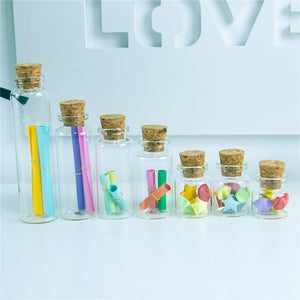 50pcs 10ml 15ml 20ml 25ml 30ml 40ml Glass Bottles with Cork Empty Bottles Jars Containers Vial Crafts Bottles Jars