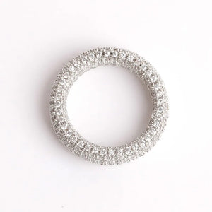 Mens cubic zirconia ring with iced-out design, 24K gold plating, and hip-hop street jewelry style by Hot Trend Vault.