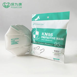 Hot Trend Vault POWECOM KN95 face masks 10-pack for adults, CE GB2626 certified, premium non-disposable protective masks