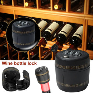 Plastic Wine Bottle Combination Locks Liquor Whiskey Bottle Top Stopper Vacuum Wine Bottle Cap Password Lock Plug Device