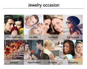 2 Pcs Set Custom Name Jewelry Set Personalized Birthstone Name Necklace 30mm/50mm Heart Bamboo Hoop Earrings for Christmas Gift