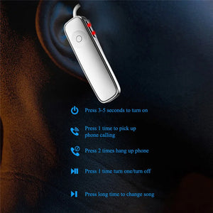 M165 Mini Bluetooth Headset Stereo Hands-Free Ear-Hook Wireless Microphone With Microphone, Suitable For All Smart Phones