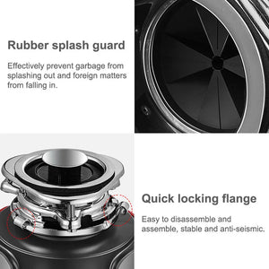 Hot Trend Vault SUSWEETLIFE 220V Food Waste Disposer with air switch control in a modern kitchen setting.
