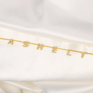 Personalized Crystal Name Necklace Custom Iced Letters Pendant Zirconia Necklace For Women Commemorat Birthday Gift Jewelry BFF