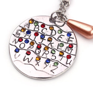 TV Show English Alphabet Letters Pendant Necklace Silver Plated Color Chain Charms Necklaces Gifts for Women