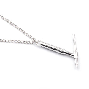 Torch Pendant Necklace Unisex Silver Customi Gift For Men Women Fashion Jewelry Stylish Chain