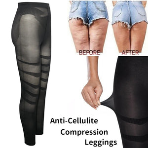 Hot Trend Vault Miss Moly anti-cellulite leggings for women with thigh sculpting and waist shaping, shown on a model.