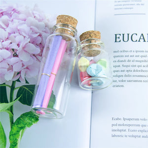 50pcs 10ml 15ml 20ml 25ml 30ml 40ml Glass Bottles with Cork Empty Bottles Jars Containers Vial Crafts Bottles Jars