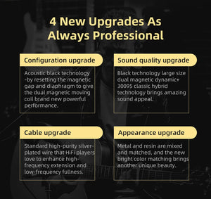 KZ ZSN Pro X Metal Wired Headset Hybrid Technology 1BA+1DD In Ear HiFi Monitor Earphone With Microphone Sport Game Headphones