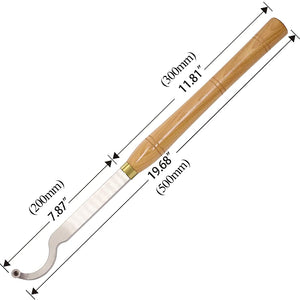 20 Inches Swan Neck Hollower Round 12X2.5mm Carbide Tipped Wood Turning Tools With Solid Wooden Handle For Wood Carpenter