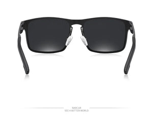 Hot Trend Vault BARCUR polarized sunglasses for men with aluminum magnesium frame, showcasing sleek design and tinted lenses.