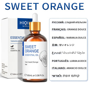 Hot Trend Vault HIQILI Essential Oil Blend 100ml calming diffuser with spa fans, showcasing the oil bottle and diffuser setup.