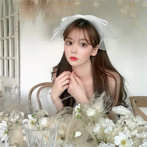 1PC Sweet Beauty Bow BarretteHair Band For Woman Girls Yarn Multi-layer Bezel Hair Accessories Fashion New Bow Hairpin Hair Hoop