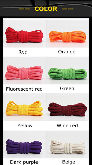 Durable polyester round sport shoelaces for men and women, outdoor accessories by Hot Trend Vault.