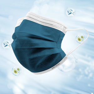 Disposable carbon face mask for adults, dustproof and anti-fog, 50-pack by Hot Trend Vault, showing the mask's breathable design