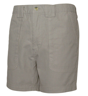 Men's casual island cotton fishing shorts by Hot Trend Vault with built-in stretch, featuring a beer can pattern and comfortable fit.