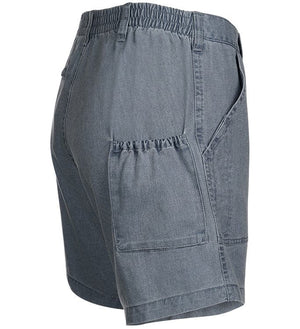 Men's casual cotton fishing shorts by Hot Trend Vault featuring built-in stretch and a fun beer can island print.