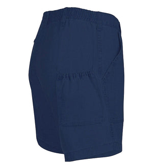 Men's casual cotton fishing shorts with built-in stretch from Hot Trend Vault, featuring a beer can island print and relaxed fit.