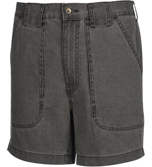 Men's casual cotton fishing shorts with built-in stretch from Hot Trend Vault featuring a beer can island print.