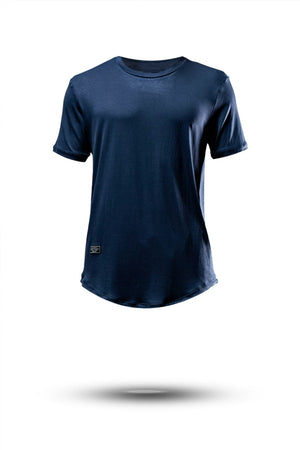 Men's Deepline Blue Bamboo T-shirt by Hot Trend Vault, featuring a comfortable fit and casual style in a vibrant blue color.
