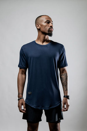 Men's Deepline Blue Bamboo T-shirt from Hot Trend Vault, featuring a comfortable, casual fit and soft fabric.