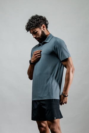 Men's Ash Gray Terra Recovery Polo by Hot Trend Vault, featuring a classic polo design in comfortable, everyday style.