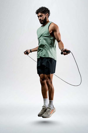 Men's olive green Terra Recovery Tank top by Hot Trend Vault, casual low-light workout or everyday movement clothing.