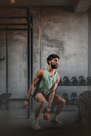 Men's olive green Terra Recovery Tank top by Hot Trend Vault, lightweight and ideal for everyday movement and casual wear.