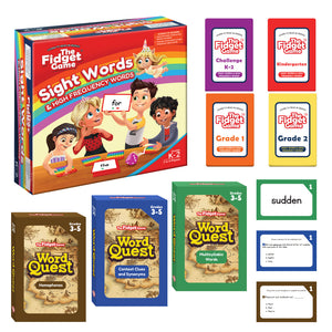 Kids playing the Sight Words Fidget Game by Hot Trend Vault, designed to improve reading fluency and confidence through interactive fun.