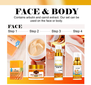 Hot Trend Vault Arbutin whitening cream with vitamin C, papaya, and carrot for dark spot removal and radiant moisturized skin.