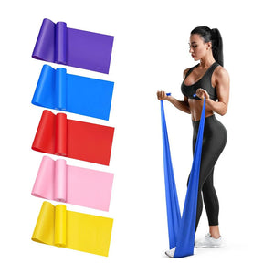 Set of Hot Trend Vault resistance bands for home fitness, yoga, Pilates, and rehab exercises, elastic workout stretch bands.