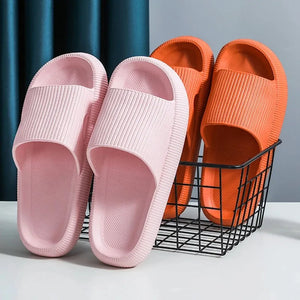 Women Thick Platform Cloud Slippers Summer Beach Eva Soft Sole Slide Sandals Leisure Men Ladies Indoor Bathroom Anti-slip Shoes