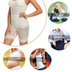High-waisted Miss Moly shapewear body shaper shorts with lace, offering firm control for women, designed for a smooth silhouette.