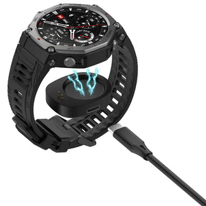 Shunmaii premium wireless charger dock adapter for Amazfit Balance and T Rex 3 smartwatches with magnetic interface.