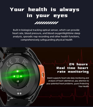 LOKMAT ZEUS 6 PRO Smart Watches Bluetooth Calls Flashlight Waterproof Smartwatches 1.46'' Screen Compass Sport Fitness Tracker