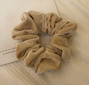 Velvet hair scrunchie for women by Hot Trend Vault, large elastic hair tie with soft cashmere material, stylish hair accessory