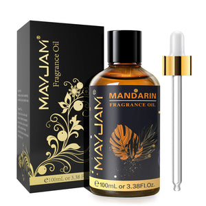 Mayjam 100ml premium fragrance oil by Hot Trend Vault with sea breeze, coconut, vanilla, coffee, and bubble gum scents in a dropper bottle